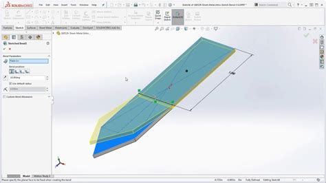 solidworks how to bend sheet metal|sketched bend in solidworks.